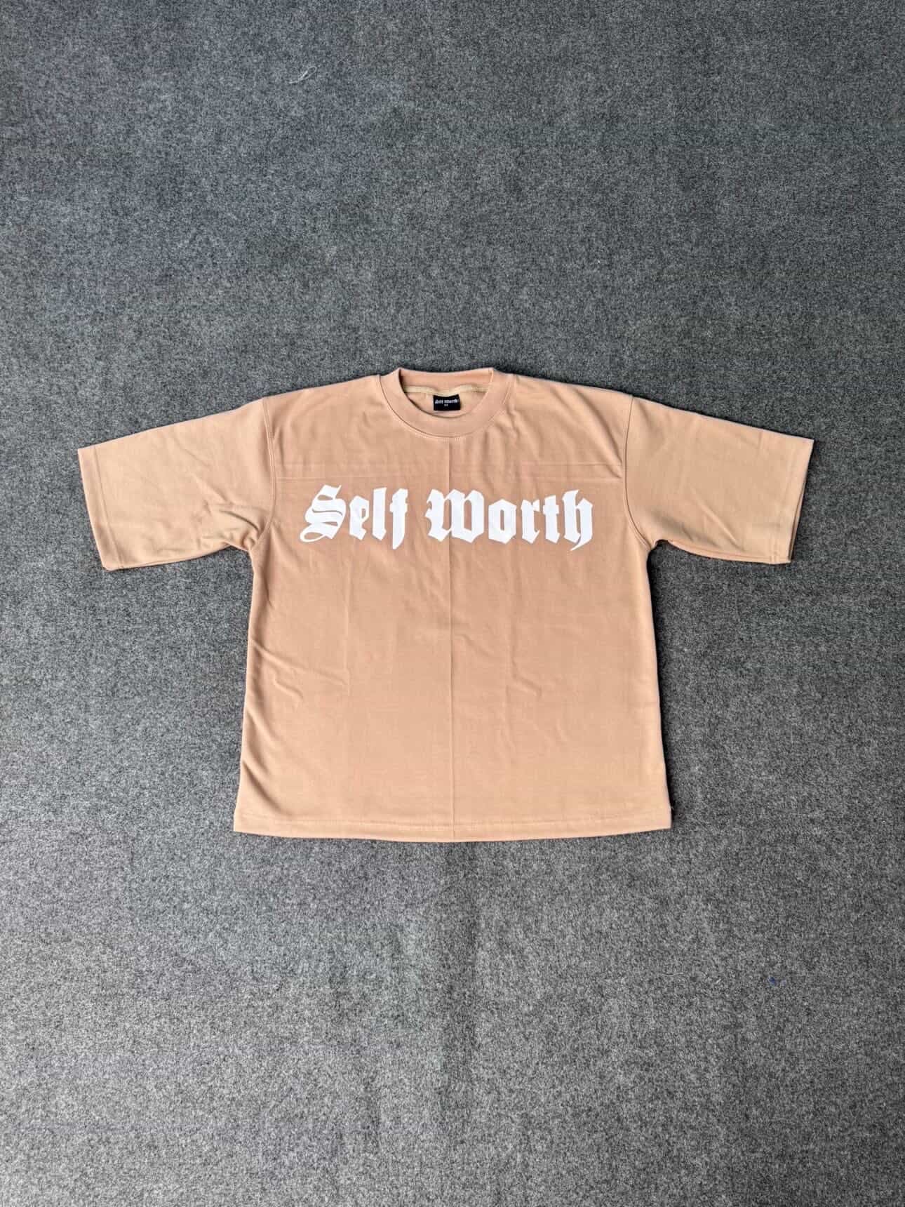 SELF WORTH TEE CAMEL