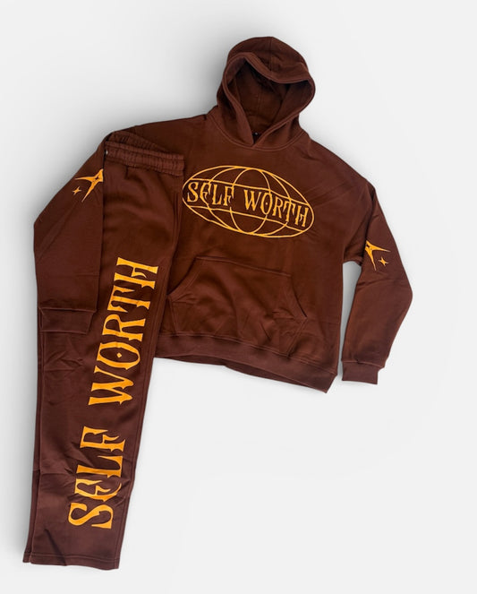 SELF WORTH SWEATPANTS - LIGHT BROWN