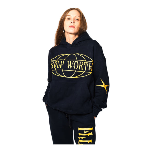 SELF WORTH HOODIE - BLUE