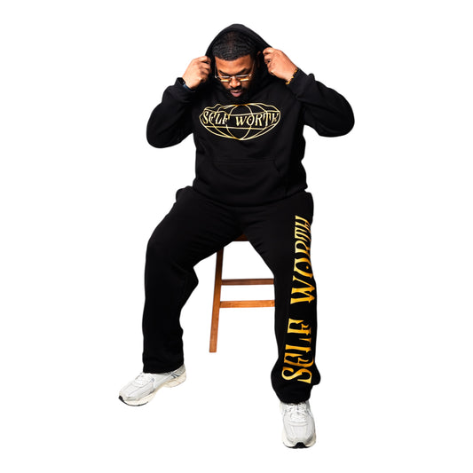 SELF WORTH SWEATPANTS - BLACK